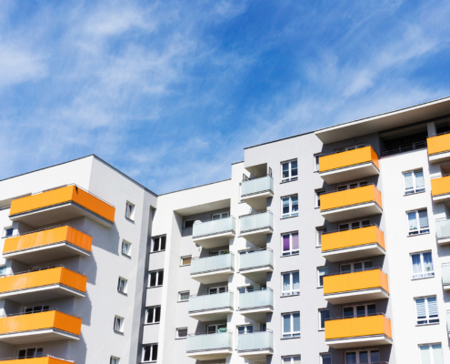 New build neighborhood modern style. Luxurious apartments for sale